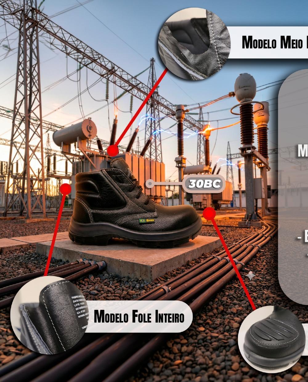 Botina Cadarço Eletricista 30BC