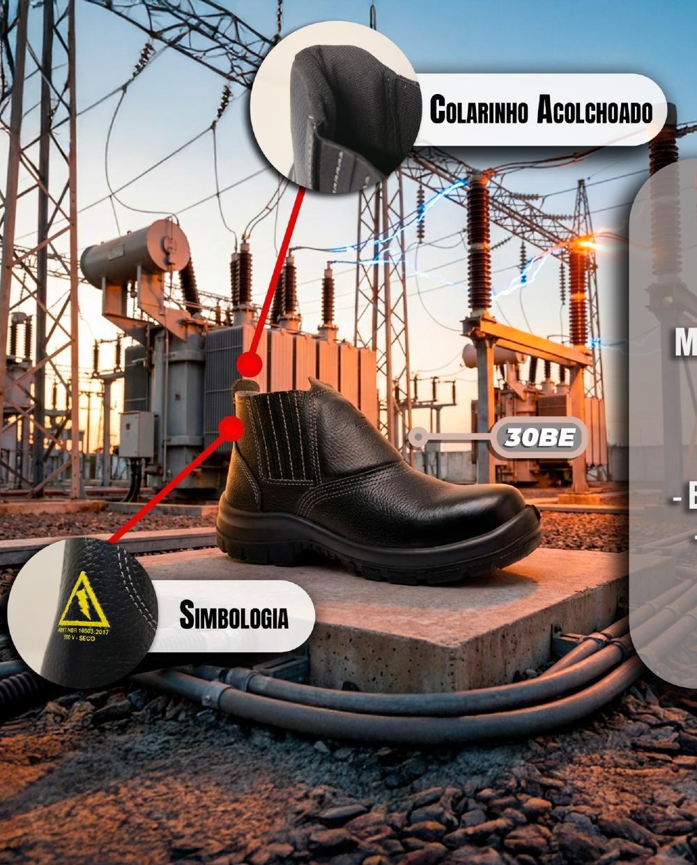 Botina Elástica Eletricista 30BE